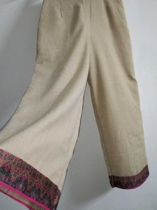 Beige Culottes Pants &amp; Kurta set