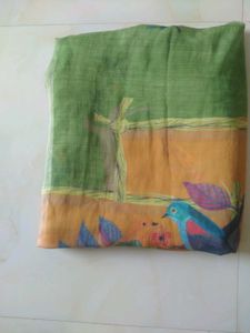 beautiful green saree with blouse