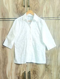 White Designer Shirt Size-38