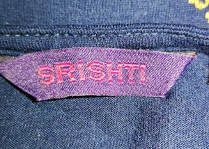 💙 Elegant Navy Blue Sleeveless Kurti Top with Gol