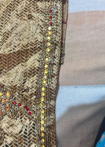 dark golden Sequin Embellished Blouse