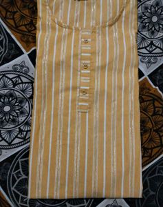 Mustard Stripe Kurta
