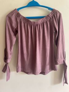 Velvet Pink Top Perfect Wear For Weekend Outings