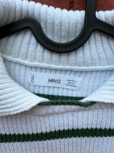 MANGO Striped Knit Sweater