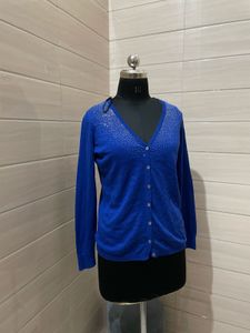 Calvin Klein imported Blue Embellished Cardigan