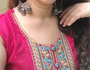Embroidered Pink Kurti