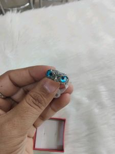 925 Sterling Silver Owl Ring-  Wth Hallmark Size 7