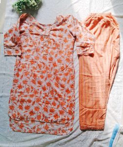 Flower Print Kurta Set