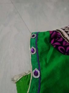 Green Embellished Blouse