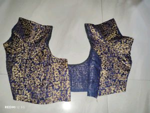 Blue &amp; Gold Floral Blouse