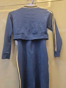 Blue Dress with Jacket Set