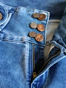 High-Waisted Denim Jeans