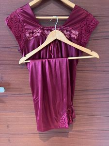 4 Piece Satin Nightwear