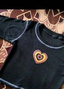 Heart Print Trendy Top
