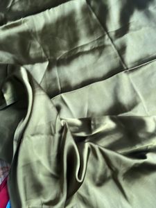 Satin Olive Green Cloth Pice