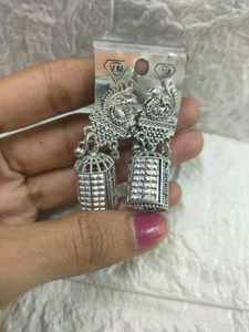 OXIDE SILVER JHUMKA New
