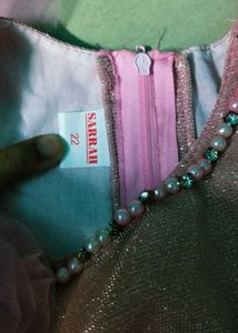 Pink Colour Children Net Frock