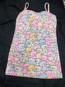 Teddy Bear Print Tank Top