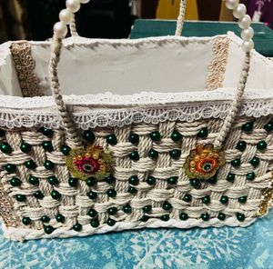 White Woven Basket