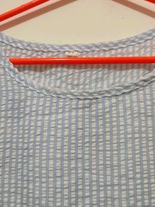 Striped Blue Blouse Length 24