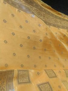Yellow Banarasi Silk Saree