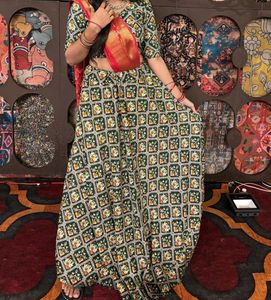 Green Printed Kurta Set