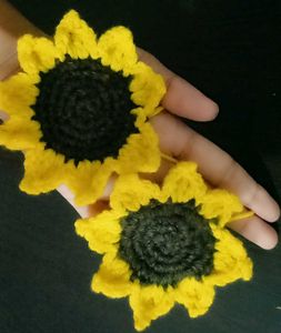 Crochet Sunflower Bag Charm:🌻