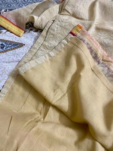 Beige Kurta With Designer Pants