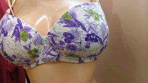 Floral Print Bra