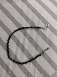 anklet Hand made by black crystal beads