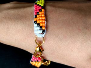 Hand Made Classic multicolour Wide Bead Bracelet