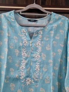 Light Blue Printed Kurta From Yousta