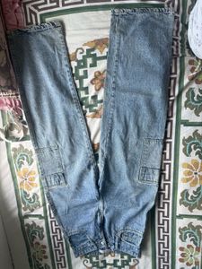 Light Wash Cargo Jeans