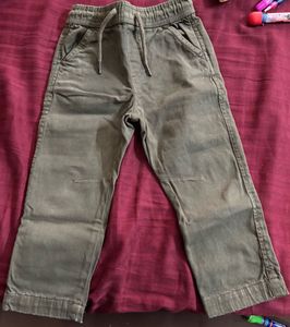 Zudio- Olive Green Jogger’s Denim For Kids Boys