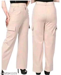 Beige Cargo Trousers