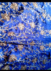 Blue Embroidered Lehenga Skirt