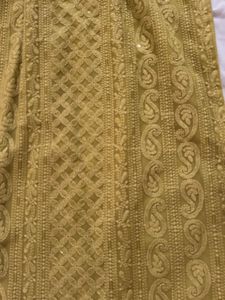 Chikan Kari Sequence Scoop Neck Kurta