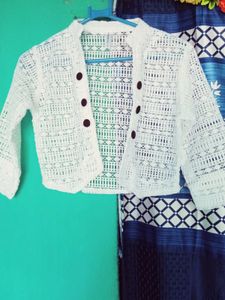 Cute White Knit Cardigan