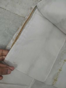 White Saree With False, It&#39;s New