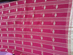 Elegant Pink &amp; Gold Saree