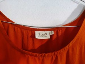 Orange Tiered Mini Dress
