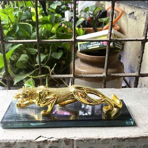 Panther Metal Figurine for Table Top - 10.5 Inch