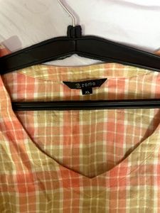 Vintage Plaid Long Sleeve Top