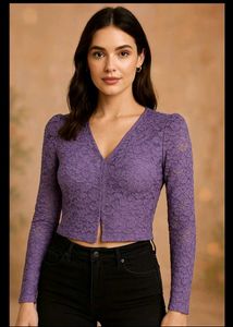 Lavender Lace Top