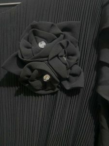 Elegant Black Pleated Dress