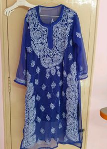 Blue Chikankari Kurta with Inner