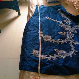 🛍️Blue &amp; Grey Embroidered Lehenga Choli⭐⭐