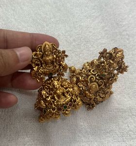 Anti Tarnish Nakshi Temple Earring Set