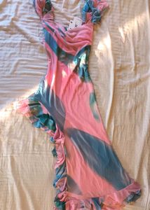 Aesthetic NEWME y2k vintage ruffle dress