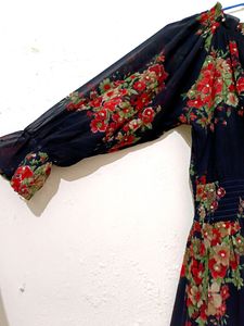 Black Floral Gown 🖤🌹